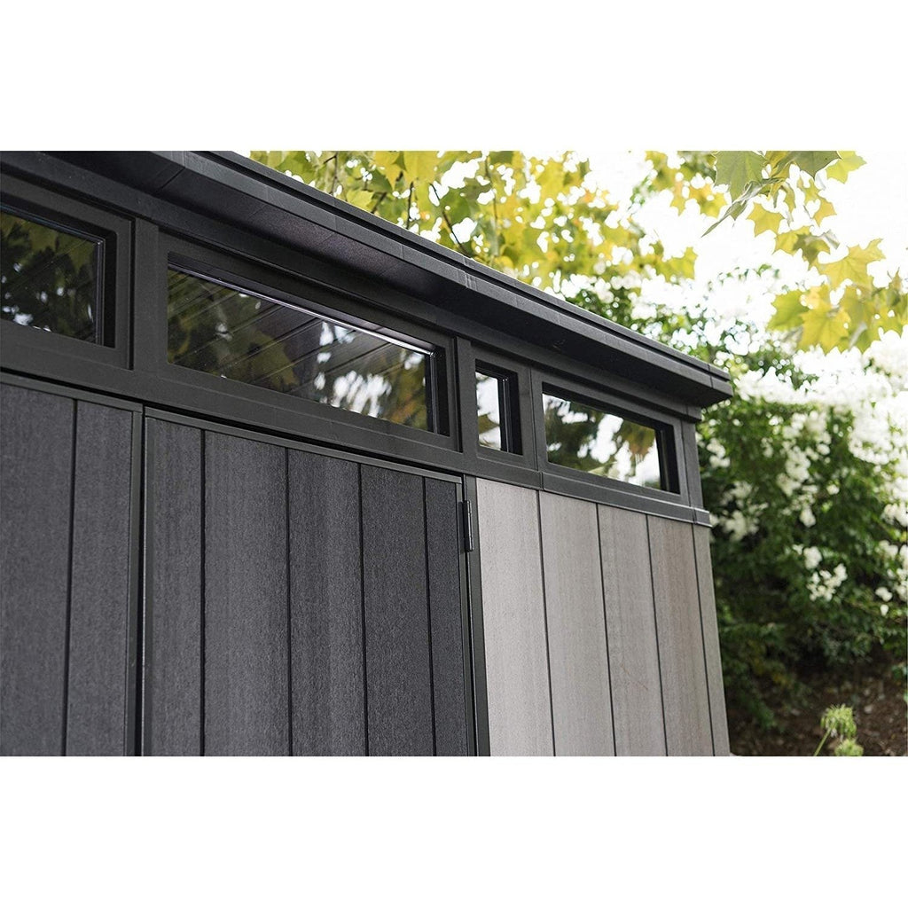 11x 7 Artisan Heavy Duty Plastic Pent Shed – Grey